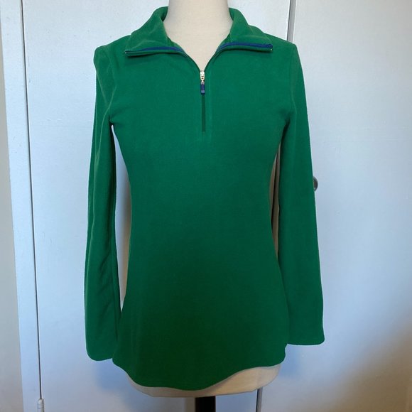 GAP Green Fleece Sweater 1/4 Zip Up Mock Neck Pullover Size Small/XS - Picture 3 of 10